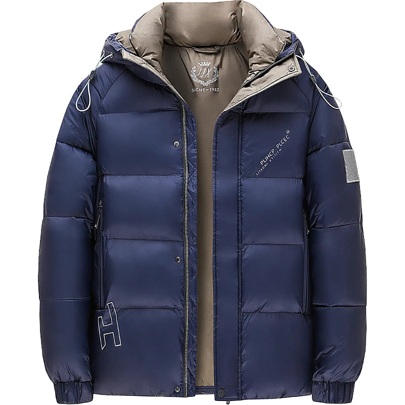 Male Parkas High Quality Casual White Duck Down Parkas Jacket Male Large Size 5XL Men Winter Jacket Men Warm Thick Hooded Coats