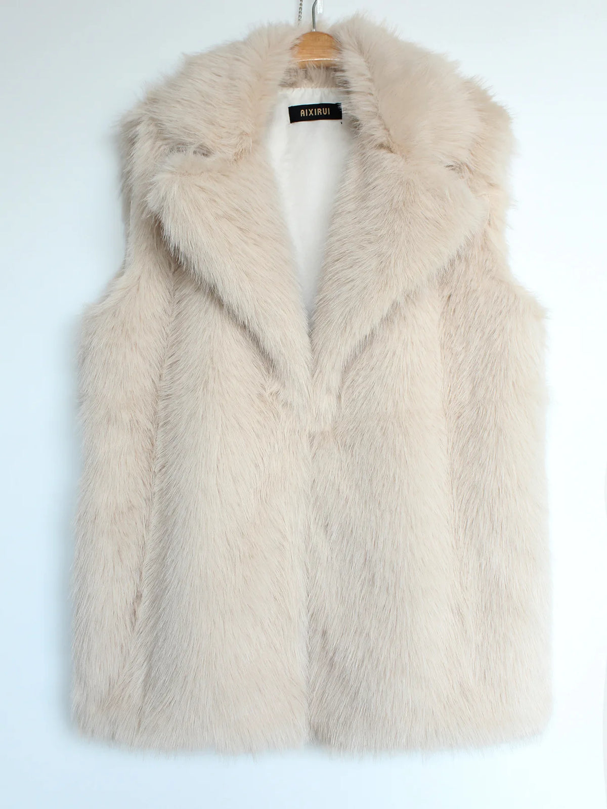 Faux Fox Fur Vest Coats Women Solid Fur Jackets Turn Down Collar Sleeveless Open Stitch Thick Warm Fur Casual 2025 Autumn Winter