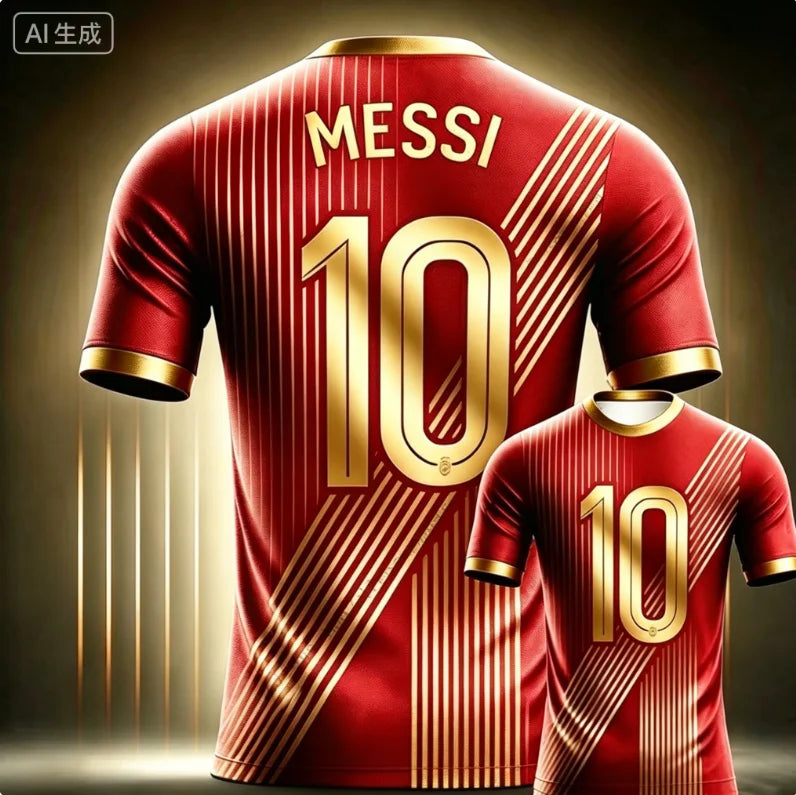 2026 Messi No. 10 Commemorative Edition Soccer Jersey_T-Shirt — Men's Argentina Sports T-Shirt  Soccer Training