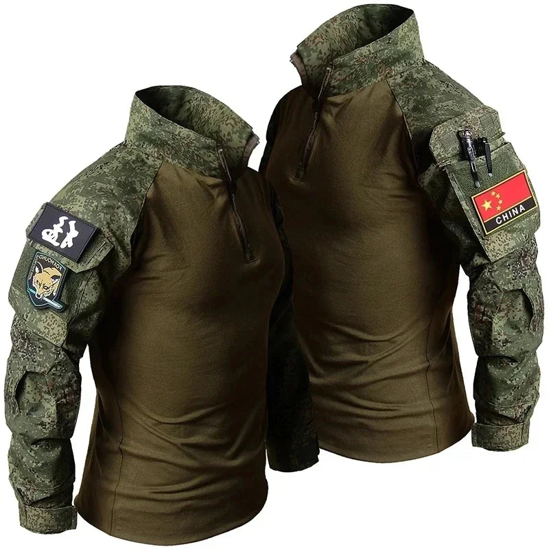 Combat Uniform Tactical Suit Multicam Camo Fleece Jacket Field Airsoft Training Workwear Outdoor Hunting Shirt Cargo Pants Men
