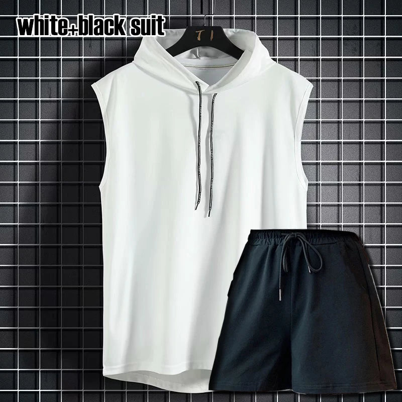 2018 Mens Sleeveless Hoodies Fashion Casual Zipper Hooded Sweatshirt Men bodybuilding tank top sporting Shirt waistcoat vest gym